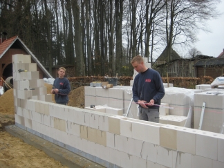 Bauarbeiten am Backhaus